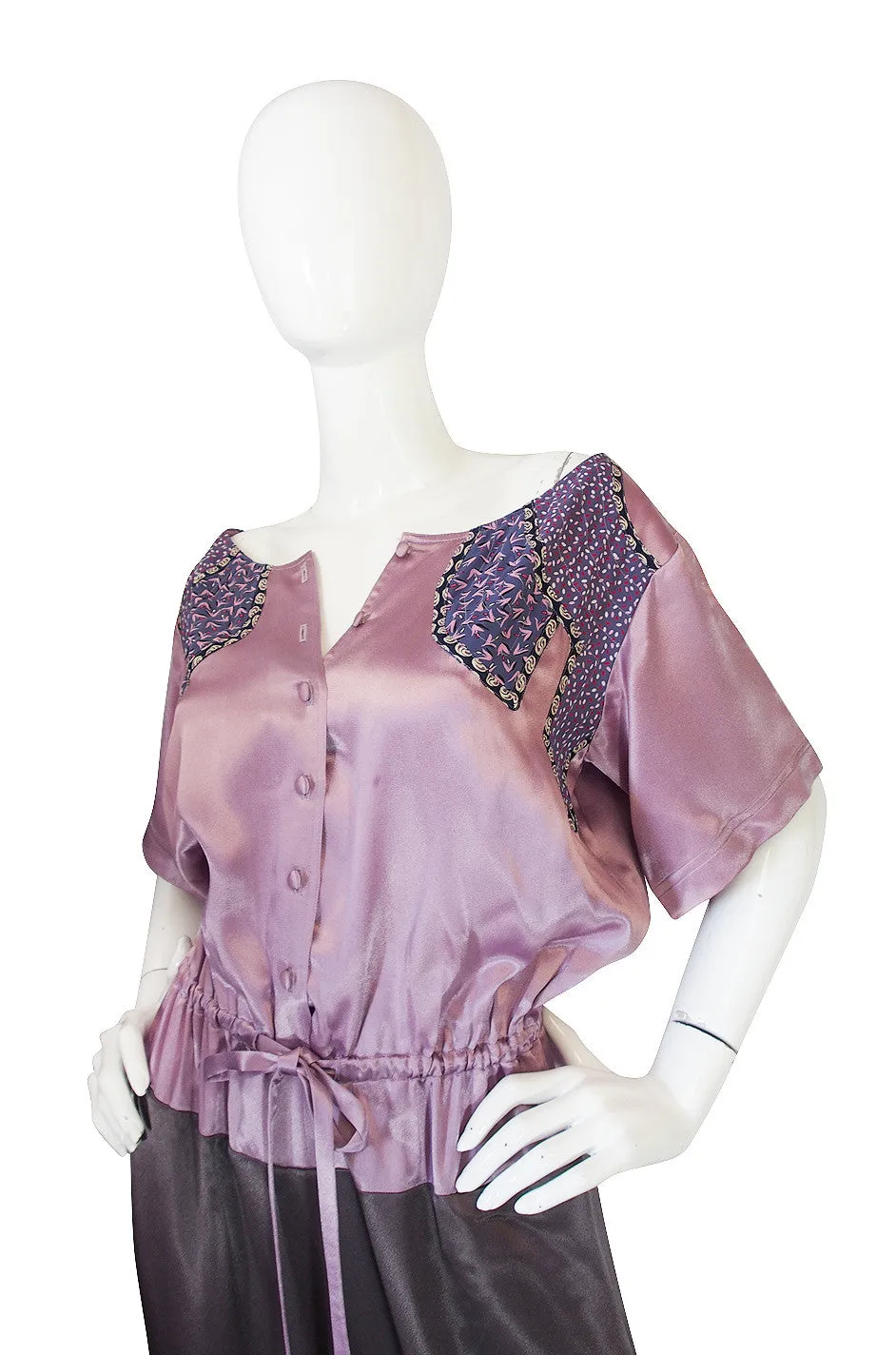 1970s Koos Van Der Akken Silk Satin Jumpsuit