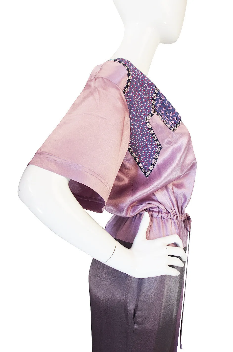1970s Koos Van Der Akken Silk Satin Jumpsuit