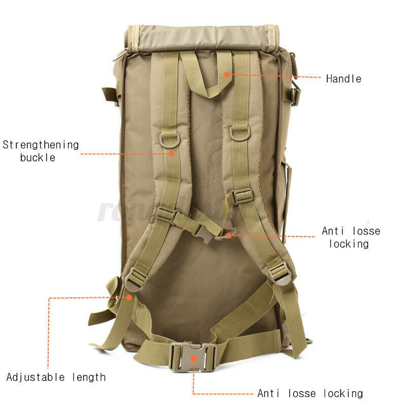 50L Outdoor Military Tactical Backpack Sport Camping Travel Trekking Rucksack