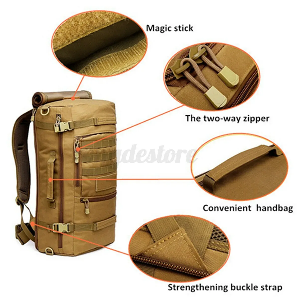 50L Outdoor Military Tactical Backpack Sport Camping Travel Trekking Rucksack