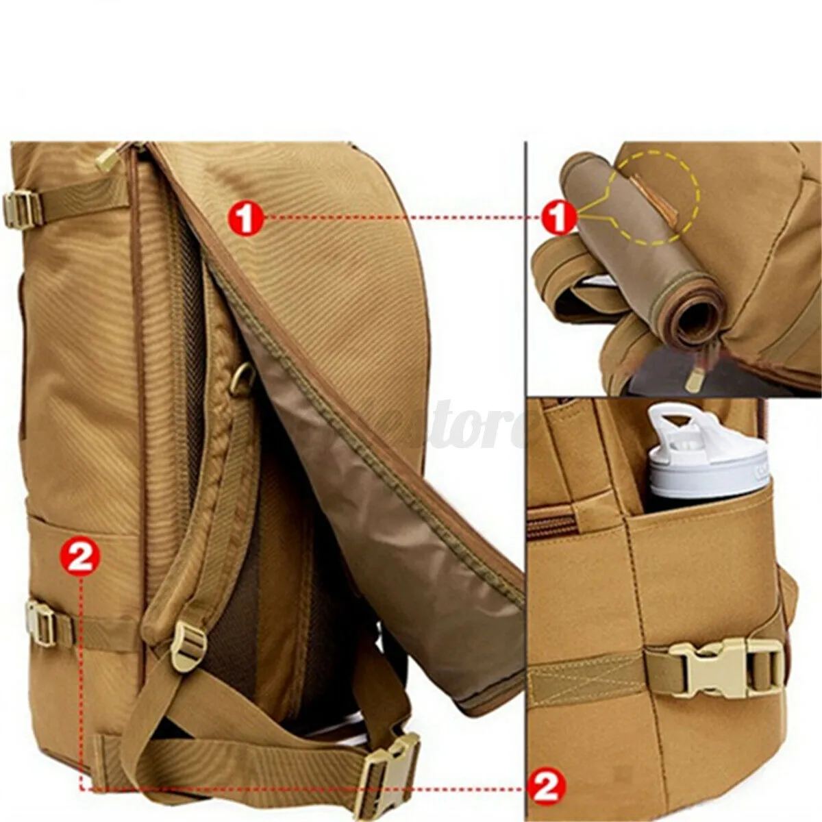 50L Outdoor Military Tactical Backpack Sport Camping Travel Trekking Rucksack