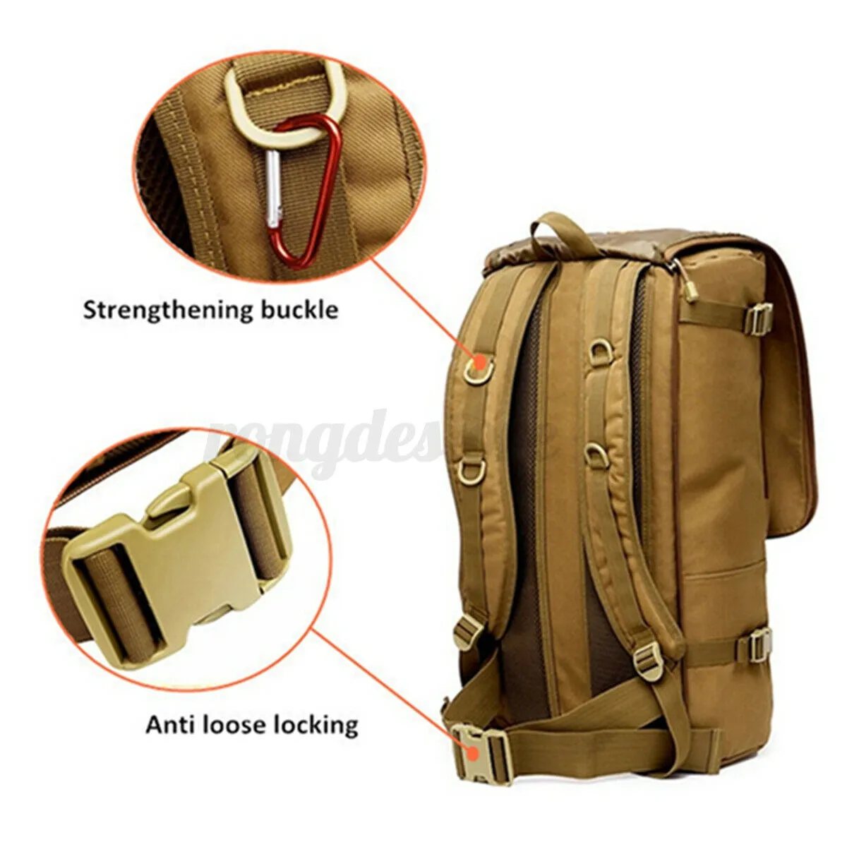 50L Outdoor Military Tactical Backpack Sport Camping Travel Trekking Rucksack