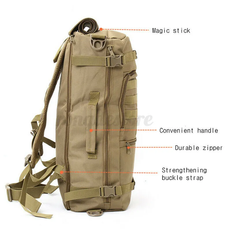 50L Outdoor Military Tactical Backpack Sport Camping Travel Trekking Rucksack