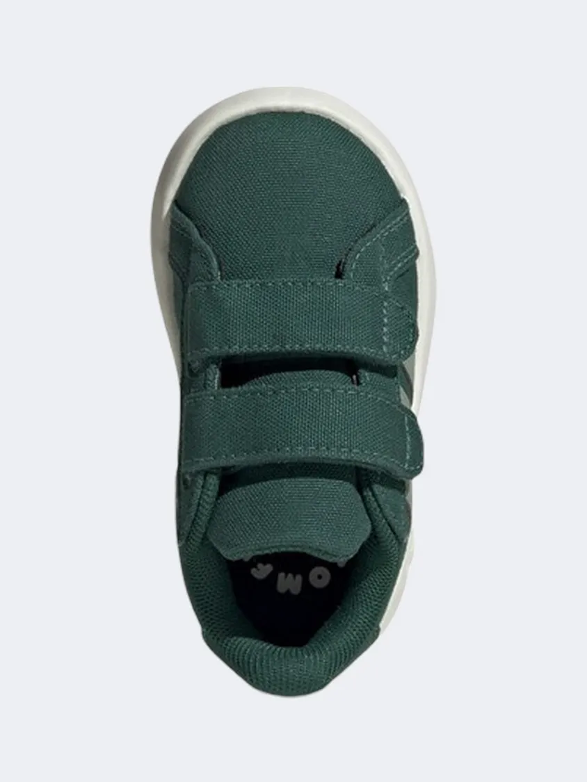 Adidas Grand Court 2 Infant-Boys Sportswear Shoes Green/Off White