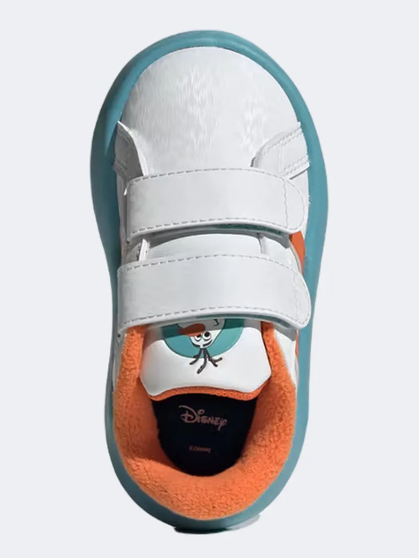 Adidas Grand Court Olaf Infant-Boys Sportswear Shoes White/Orange/Blue