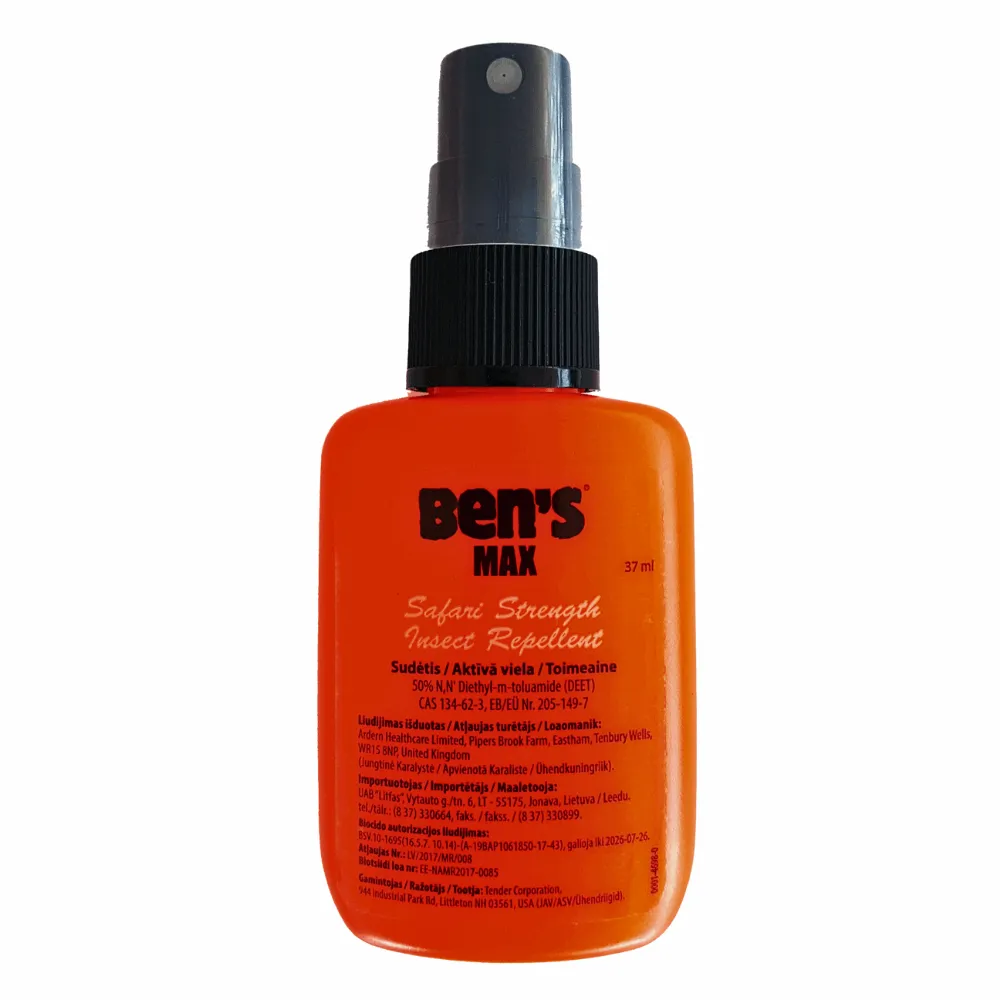 BEN’S MAX 37ml. INSECT Permethrin Tick Repellent