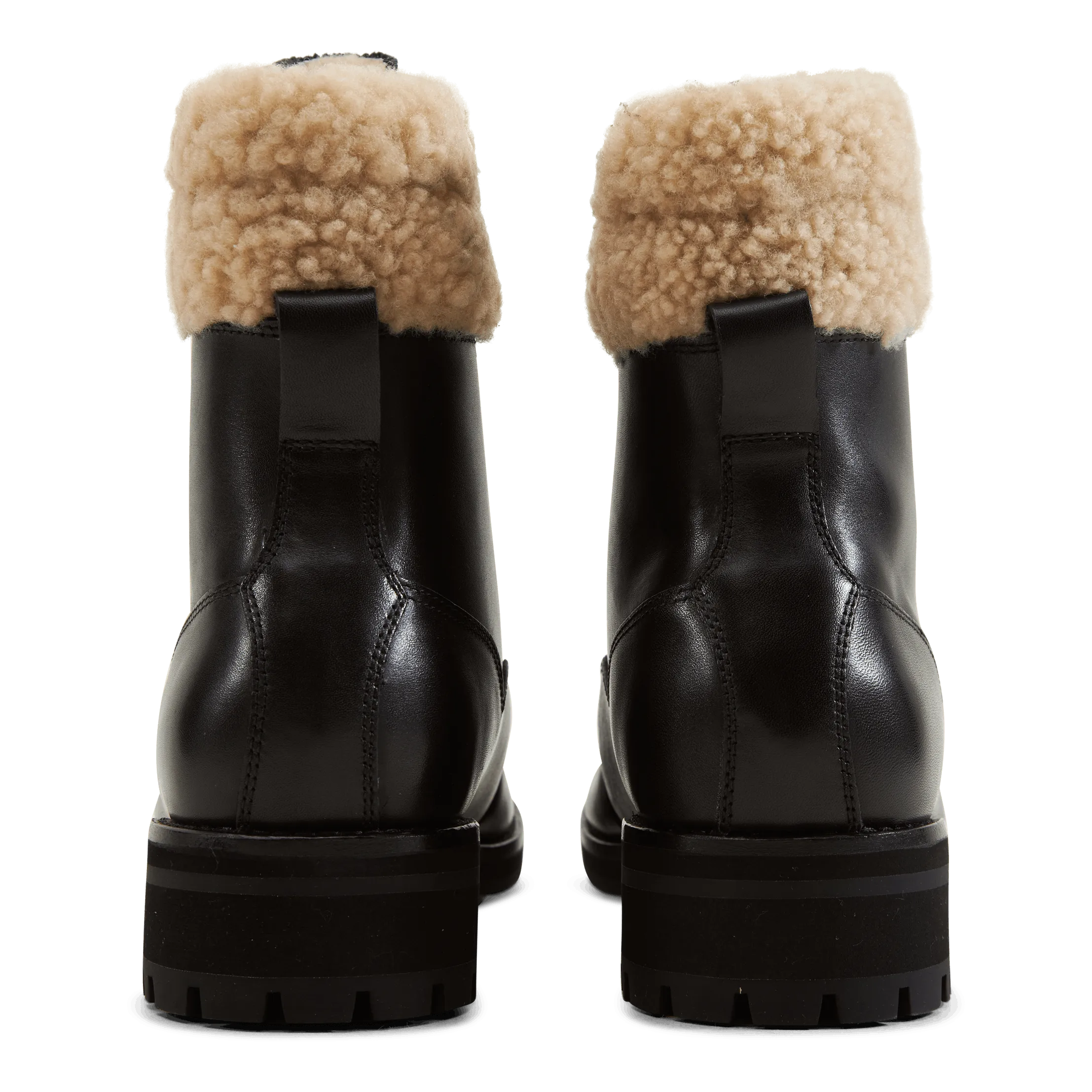 Bryson Leather & Shearling Field Boot Black