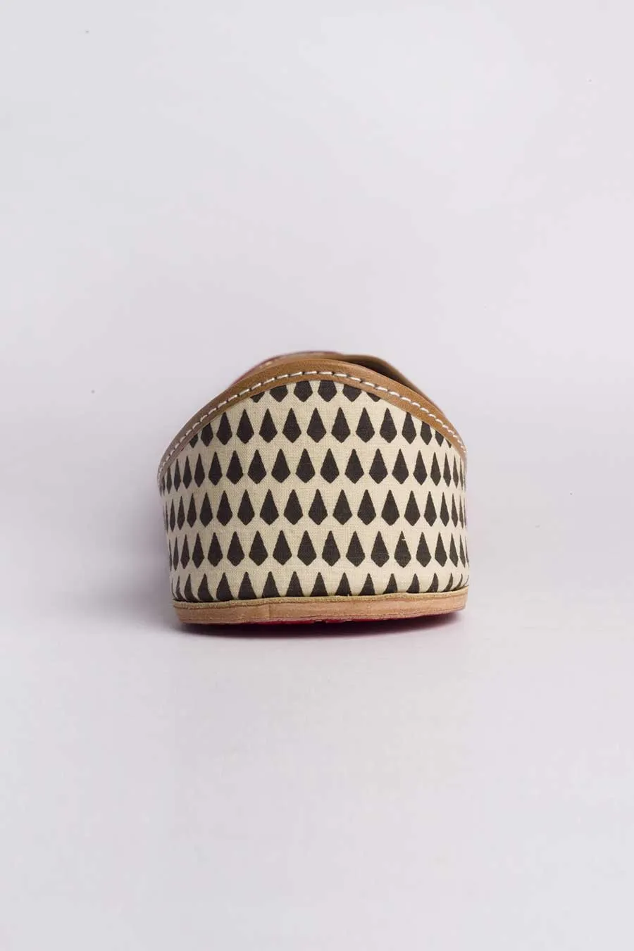Chappa O Print - Maroon Block Print Jutti