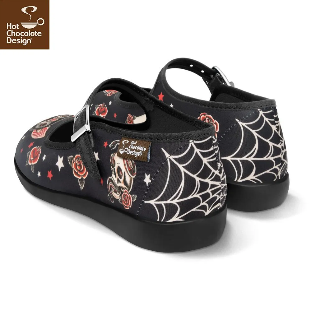 Chocolaticas® DARK TATTOO Women's Mary Jane Flat