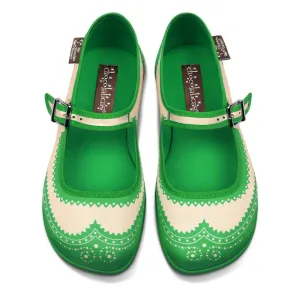 Chocolaticas® HAVANA GREEN Women's Mary Jane Flat
