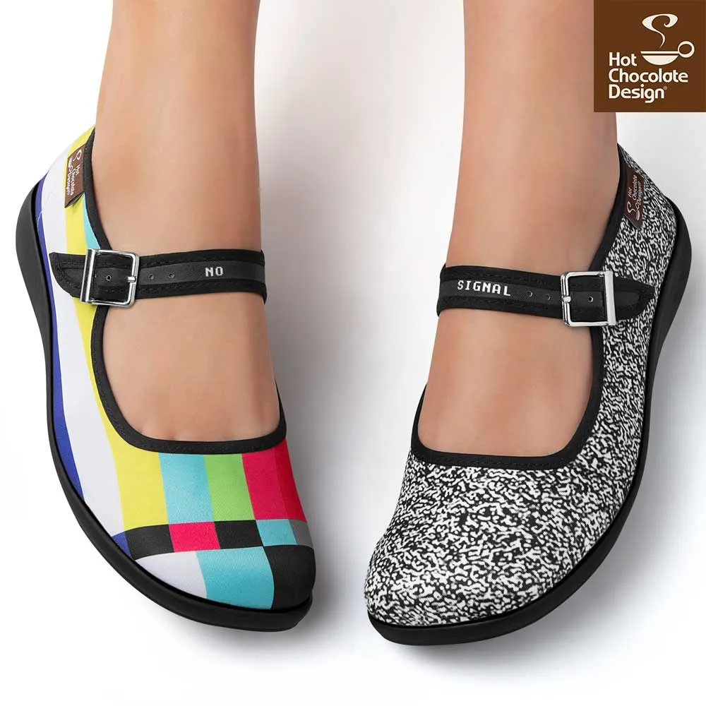 Chocolaticas® NO SIGNAL Women's Mary Jane Flat