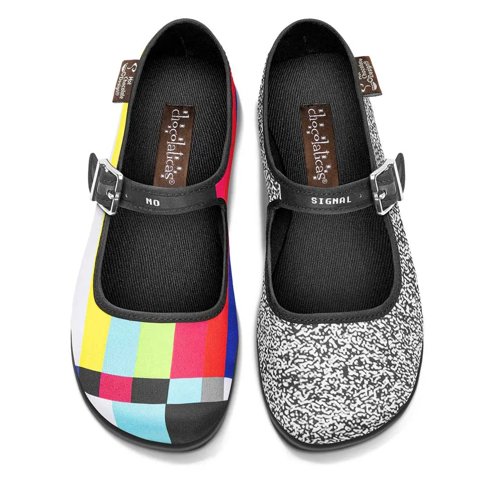 Chocolaticas® NO SIGNAL Women's Mary Jane Flat