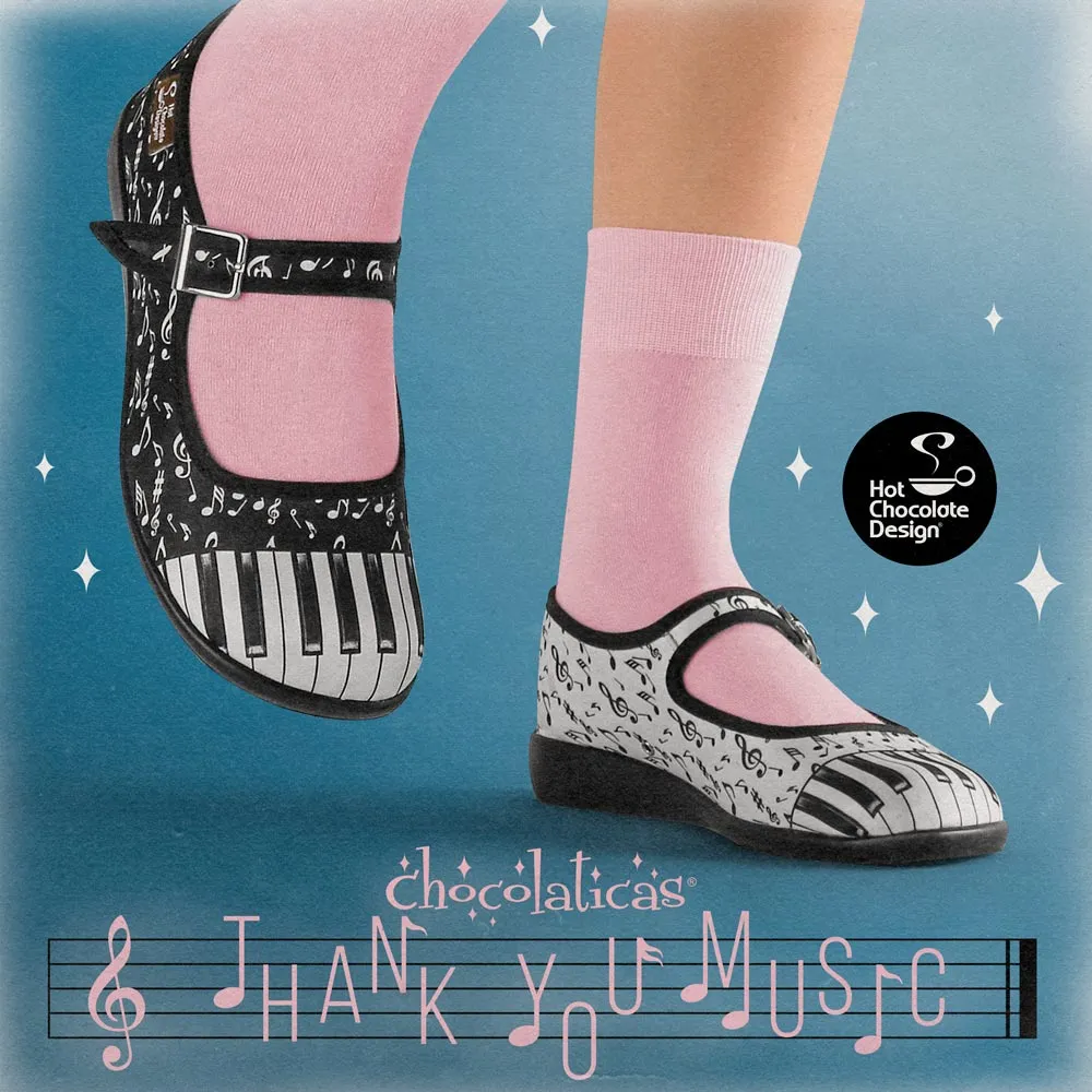 Chocolaticas® THANK YOU MUSIC Women's Mary Jane Flat