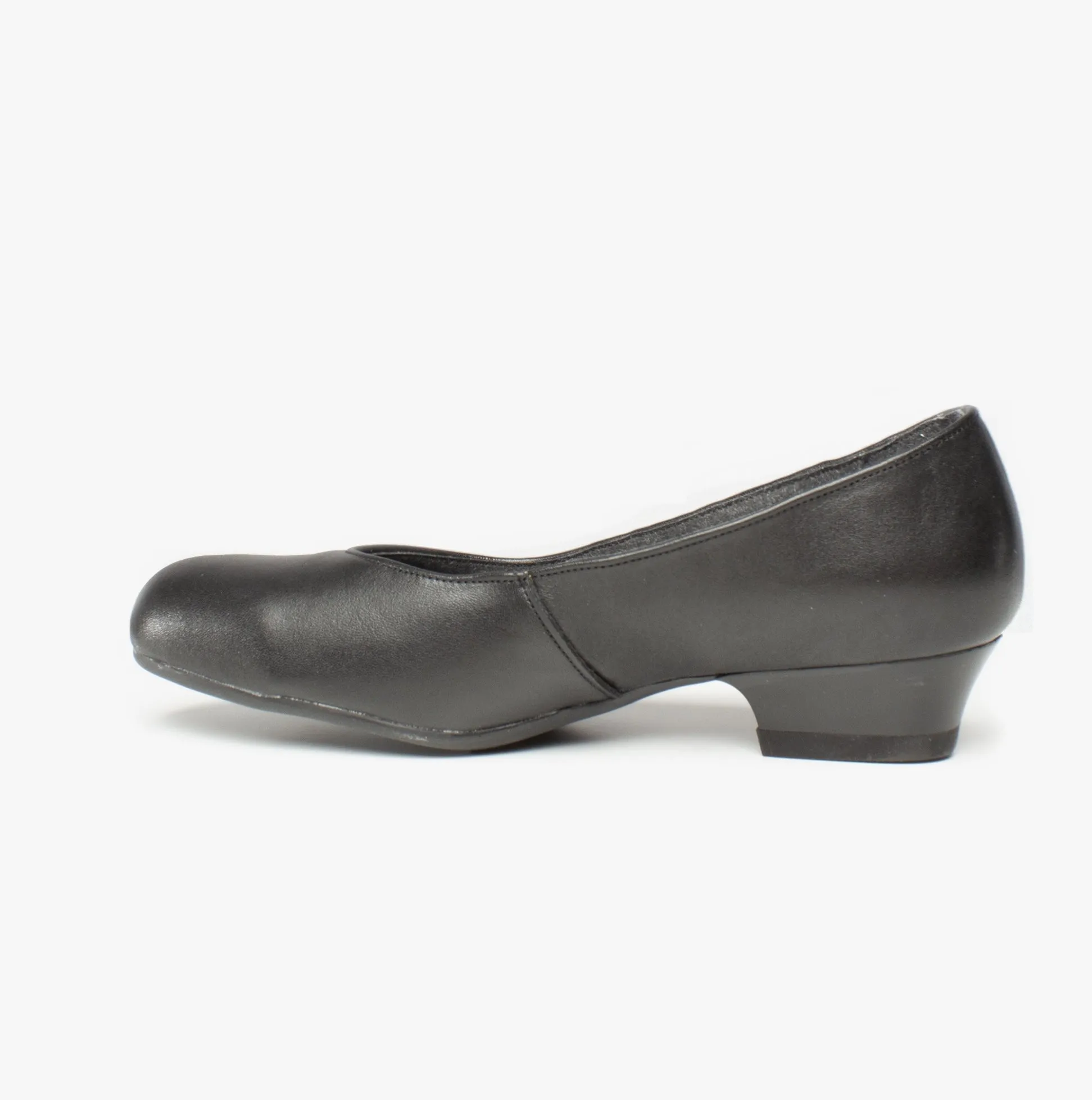 FS96 Ladies Leather Safety Court Shoes Black