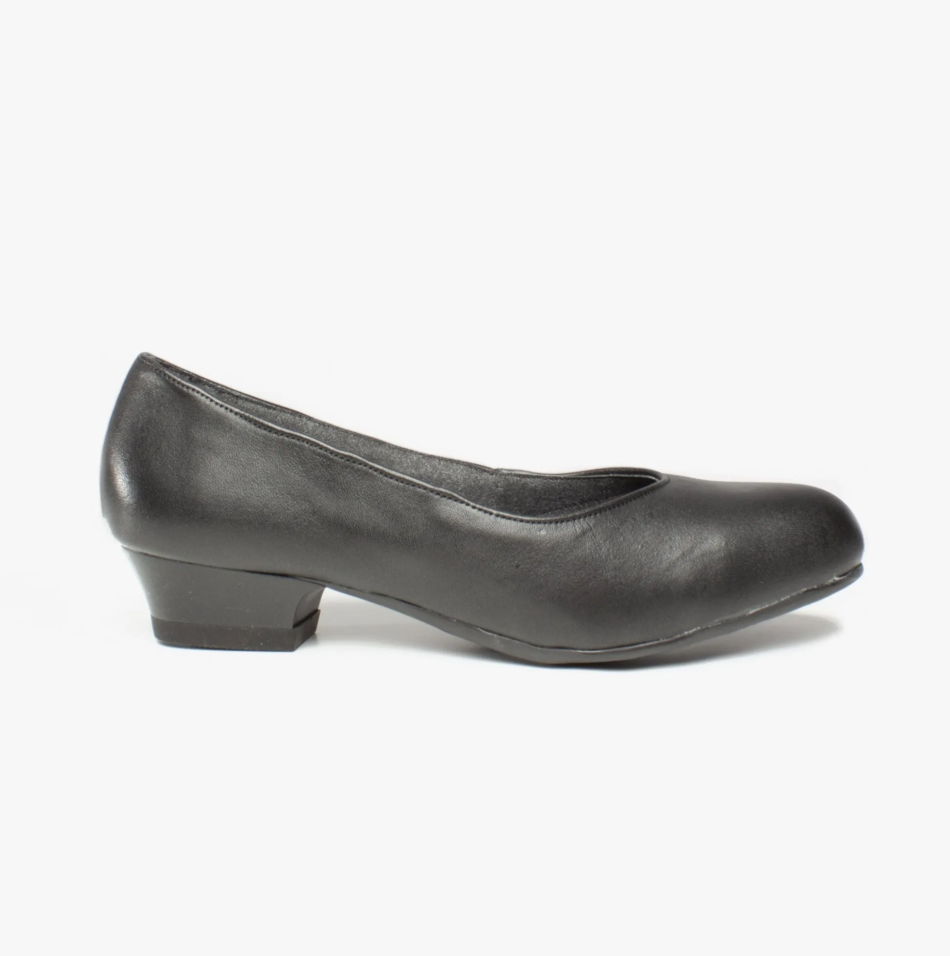 FS96 Ladies Leather Safety Court Shoes Black