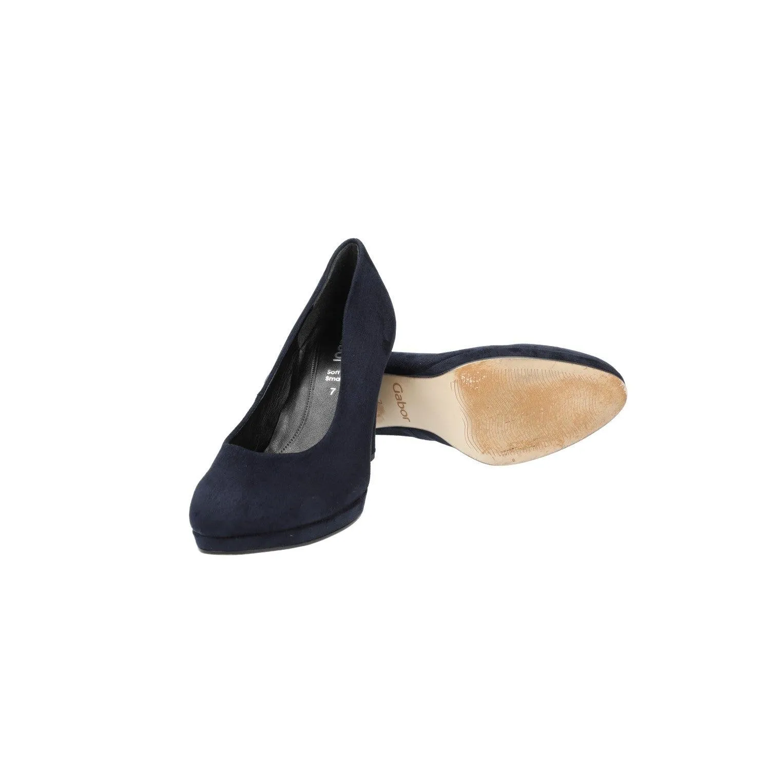 Gabor Splendid Court Pump High-Heel Shoes Fabric Blue Colour For Women