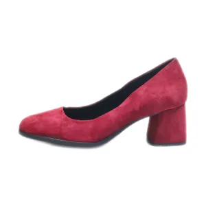 Geox Mid-Heel Shoes Suede Maroon Colour For Women