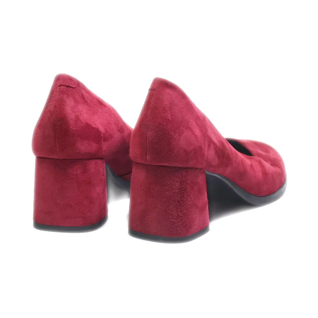 Geox Mid-Heel Shoes Suede Maroon Colour For Women