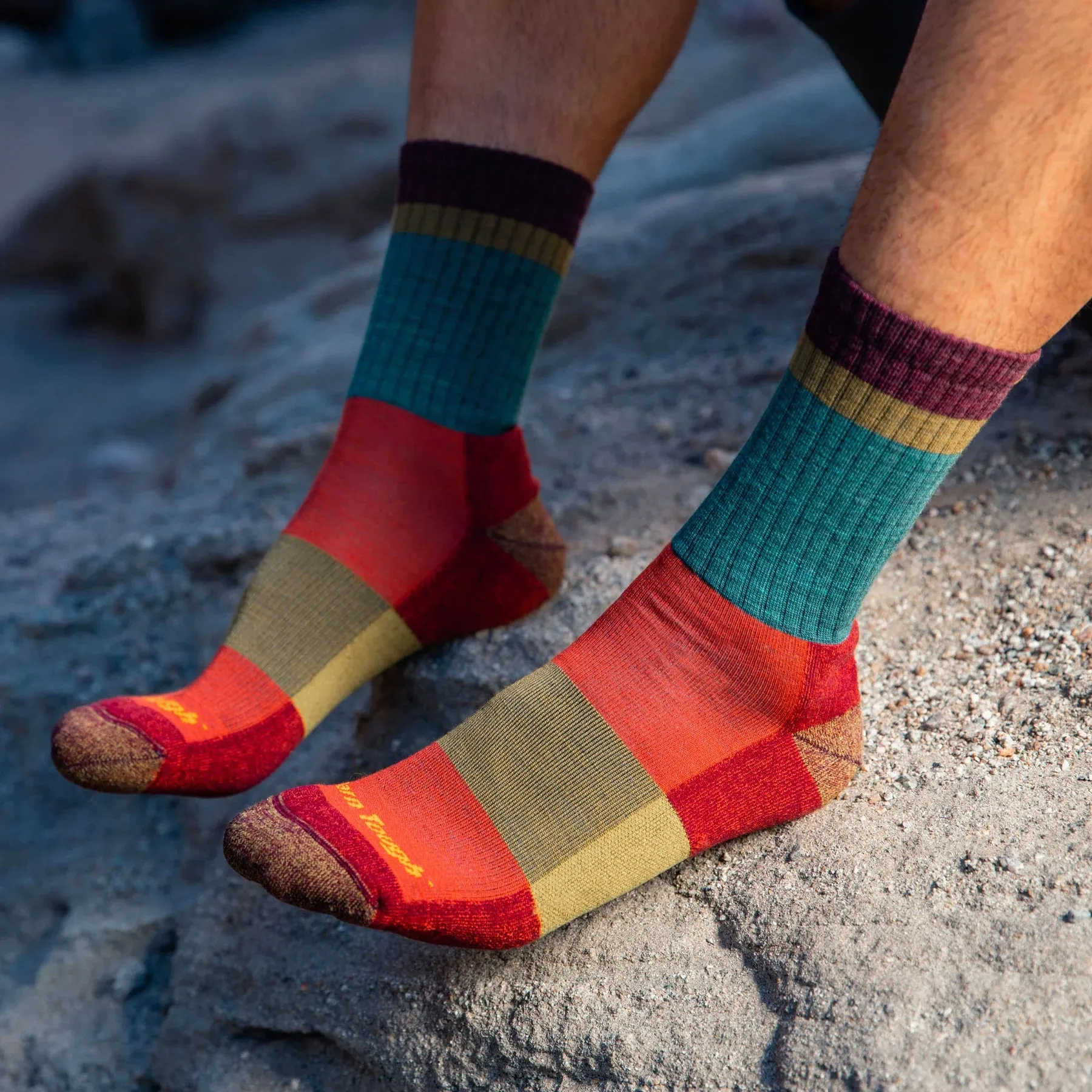 Heady Stripe Micro Crew Lightweight Hiking Sock (Men's) - D1924M
