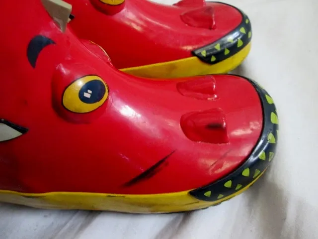 Kids Toddler Children's Place DRAGON Wellies Rain Boots Rainboots RED 9 Gumboots Shoes
