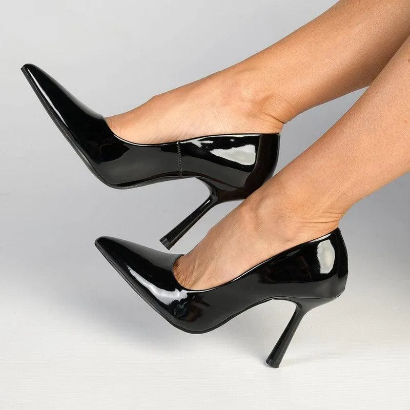 Madison Lila 5 Basic Court with Hourglass Heel - Black
