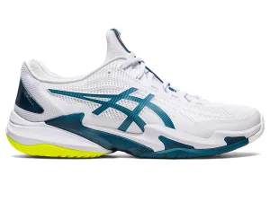 Men's Asics Court FlyteFoam 3, White/Gris Blue, 9 D Medium