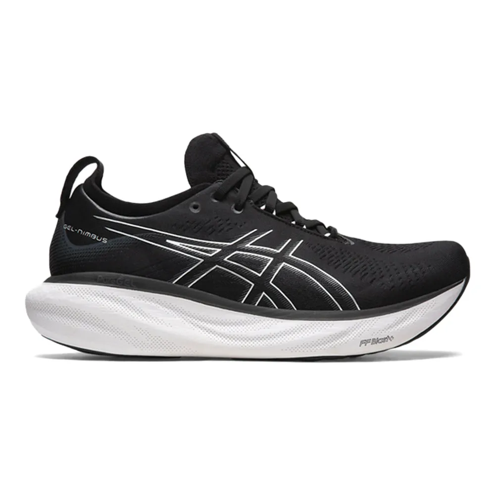 Men's Asics Gel-Nimbus 25, Black/Pure Silver, 9 D Medium