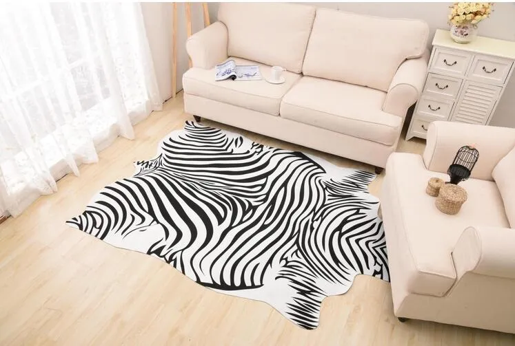 Natural Shape Large Size Zebra/Cow Leather Rugs