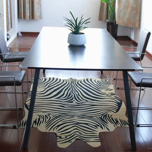 Natural Shape Large Size Zebra/Cow Leather Rugs