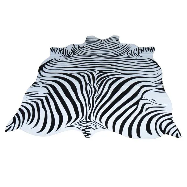 Natural Shape Large Size Zebra/Cow Leather Rugs