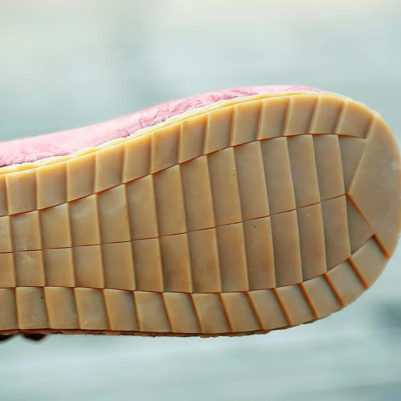 Pink Cotton & Linen Shoes