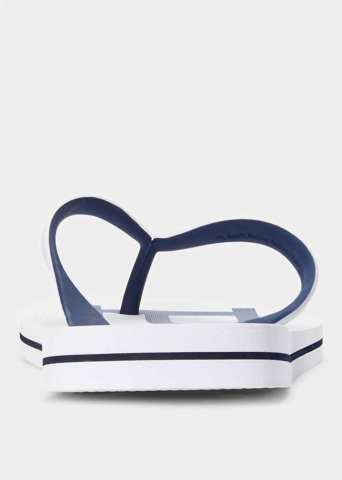 Ralph Lauren Men's Bolt Logo Flip-Flop | White/Navy