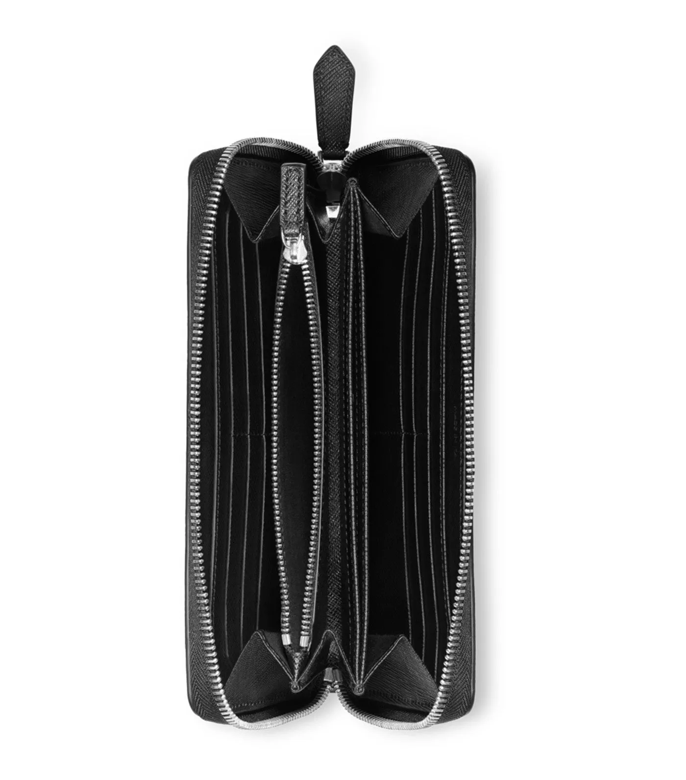 Sartorial Wallet 12cc Zip Around Black